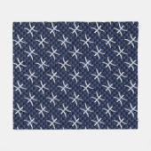 Pisces Zodiac Symbol Navy Blue Carbon Fiber Print Fleece Deken (Voorkant (Horizontaal))
