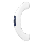 Pisces Zodiac Symbol Navy Blue Carbon Fiber Print Keramische Kastgreep (Zijkant)