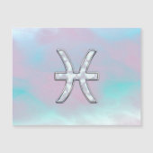 Pisces Zodiac Symbol Pastel Moeder van parelstijl (Voorkant)