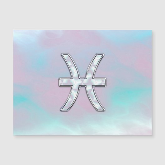 Pisces Zodiac Symbol Pastel Moeder van parelstijl (Voorkant)