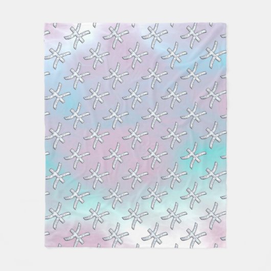 Pisces Zodiac Symbol Pastel Moeder van parelstijl Fleece Deken (Voorkant)