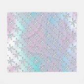 Pisces Zodiac Symbol Pastel Moeder van parelstijl Fleece Deken (Voorkant (Horizontaal))