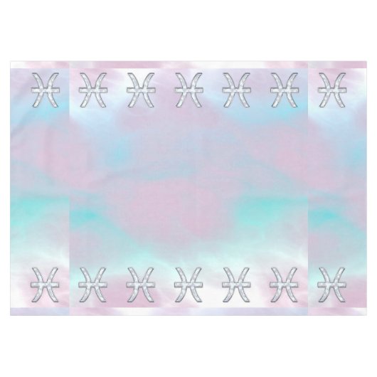 Pisces Zodiac Symbol Pastel Moeder van parelstijl Tafelkleed (Voorkant (Horizontaal))