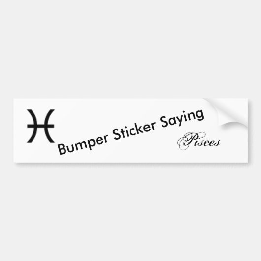 Pisces Zodiac Symbol Standard van Kenneth Yoncich Bumpersticker (Voorkant)