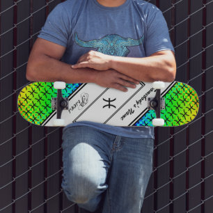 Pisces Zodiac Symbol Standard van Kenneth Yoncich Persoonlijk Skateboard