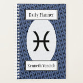 Pisces Zodiac Symbol Standard van Kenneth Yoncich Planner (Voorkant)
