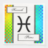 Pisces Zodiac Symbol Standard van Kenneth Yoncich Servetten (Voorkant)