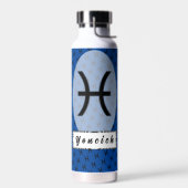 Pisces Zodiac Symbol Standard van Kenneth Yoncich Waterfles (Links)