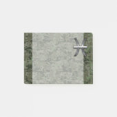 Pisces Zodiac Symbol Woodland Green Digital Camo Post-it® Notes (Voorkant)