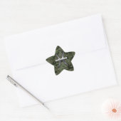 Pisces Zodiac Symbol Woodland Green Digital Camo Ster Sticker (Envelop)