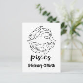 Pisces, Zodiac-teken Briefkaart (Staand voorkant)