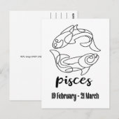 Pisces, Zodiac-teken Briefkaart (Voorkant / Achterkant)