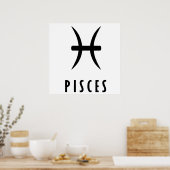 Pisces zodiac-teken poster (Keuken)