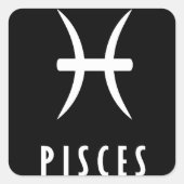 Pisces zodiac-teken vierkante sticker (Voorkant)