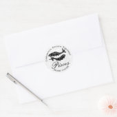Pisces Zodiac Traits Astrology Black White Ronde Sticker (Envelop)