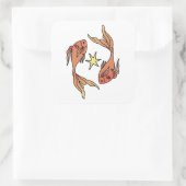 Pisces Zodiac Vierkante Sticker (Tas)