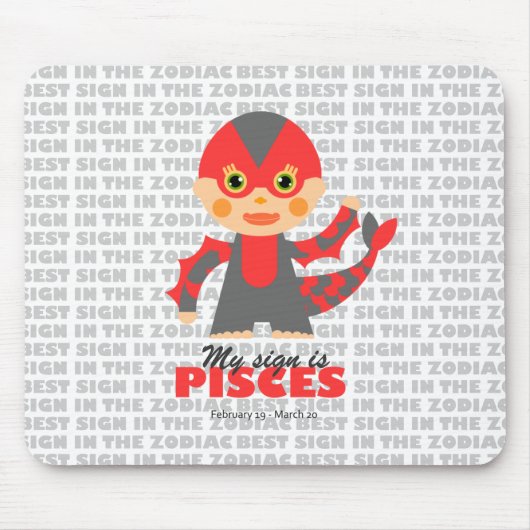 Pisces Zodiac voor kinderen Muismat (Voorkant)