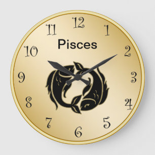 Pisces Zodiac Wall Clock Grote Klok