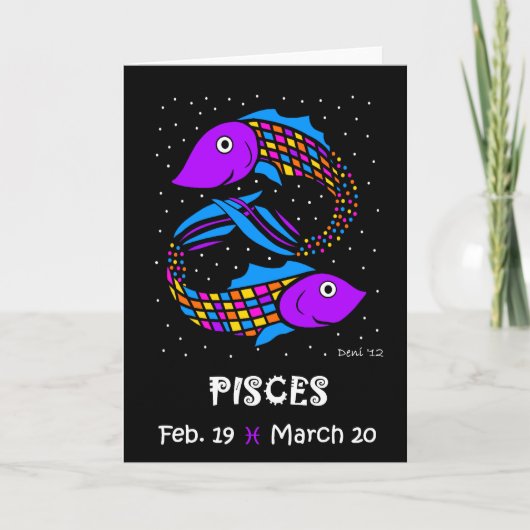 PISCES - ZODIAC-WENSKAART KAART (Voorkant)