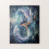 Pisces Zodiac with Woman Surrounded by Two Glowing Legpuzzel (Verticaal)
