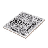 Pisces Zodiac Word Cloud Inspirational Photo Tile Tegeltje (Zijkant)