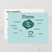 Pisces zodiale kenmerken briefkaart (Voorkant / Achterkant)