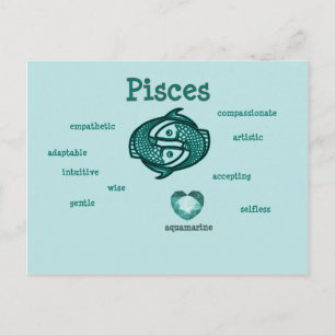 Pisces zodiale kenmerken briefkaart