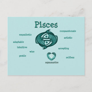 Pisces zodiale kenmerken briefkaart