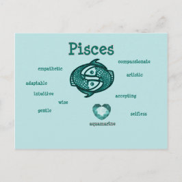 Pisces zodiale kenmerken briefkaart