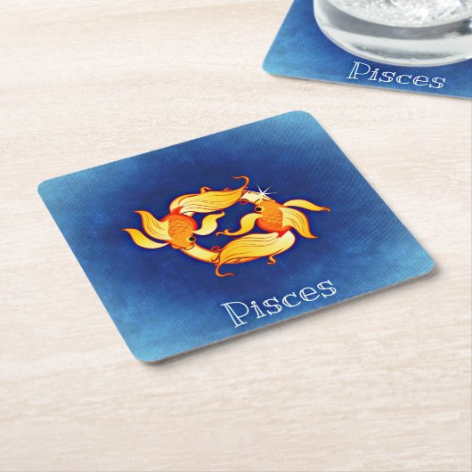 pisces zodiale onderzetters (Schuin)