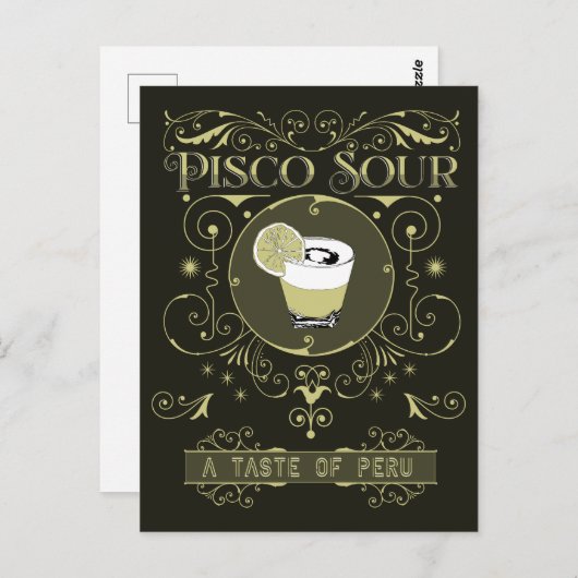  Pisco Sour Briefkaart (Voorkant / Achterkant)