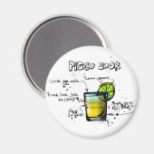 Pisco Sour Cocktail Recipe Magneet (Voorkant / Achterkant)