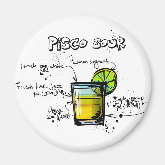 Pisco Sour Cocktail Recipe Magneet