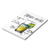 Pisco Sour Cocktail Recipe Notitieblok (Linkerzijde)