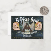 PISCO SOUR HEEFT DE CUBAANSE GIDS GENOEMD NOTITIEKAARTJE (Voorkant / Achterkant in situ)