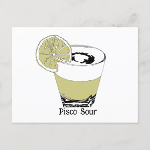 Pisco Sour Illustration Briefkaart