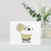 Pisco Sour Illustration Briefkaart (Staand voorkant)