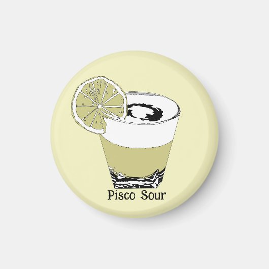 Pisco Sour Illustration Magneet (Voorkant)
