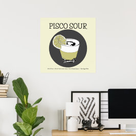 Pisco Sour Illustration Poster