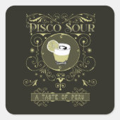  Pisco Sour Vierkante Sticker (Voorkant)