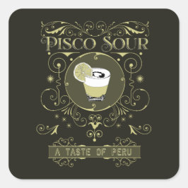  Pisco Sour Vierkante Sticker