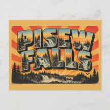 Pisew Falls MB Waterval Boreaal bos Kunst