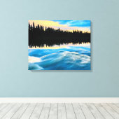 Pisew Falls Provincial Park | Canada Canvas Afdruk (Insitu (Houten vloer))