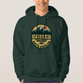 Pisgah National Forest NC Retro Sunset Souvenirs Hoodie (Voorkant)