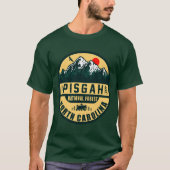 Pisgah National Forest NC Retro Sunset Souvenirs T-shirt (Voorkant)