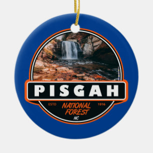 Pisgah National Forest North Carolina Emblem Keramisch Ornament