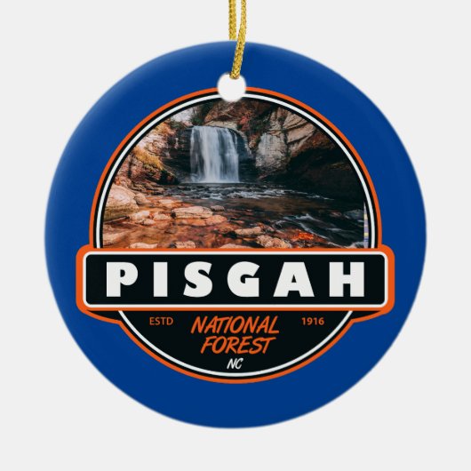 Pisgah National Forest North Carolina Emblem Keramisch Ornament (Voorkant)