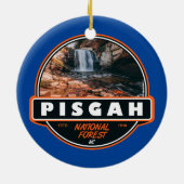Pisgah National Forest North Carolina Emblem Keramisch Ornament (Achterkant)