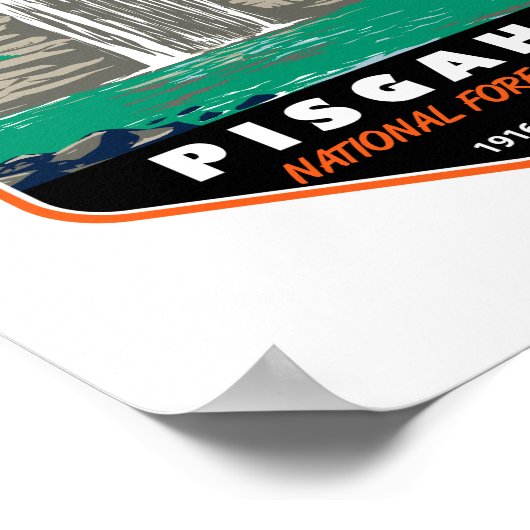 Pisgah National Forest North Carolina Emblem Poster (Hoek)