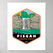 Pisgah National Forest North Carolina Emblem Poster (Voorkant)